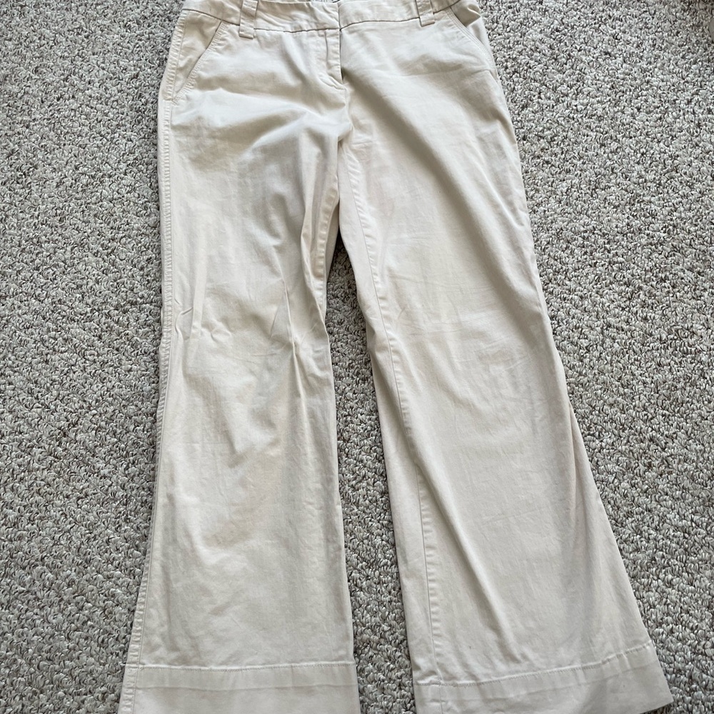 New York & Company Size 8 Chinos - Beige Flare Leg Pants